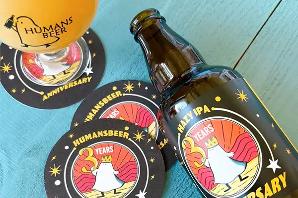 HUMANS BEERの3周年記念ビール(3周年IPA)の写真